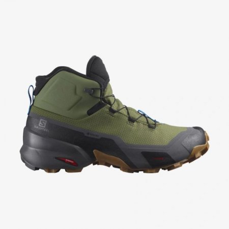 Salomon | Men's CROSS HIKE MID GORE-TEX-Olivine / Magnet / Gum1a