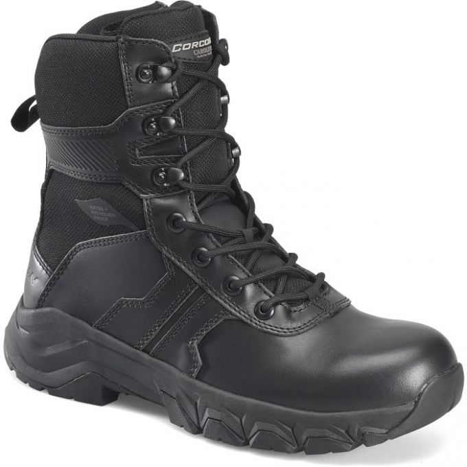 CORCORAN | MEN'S BOLSTER 8" PATHOGEN RESISTING SIDE-ZIPPER DUTY BOOT-Black | Outlet Sale