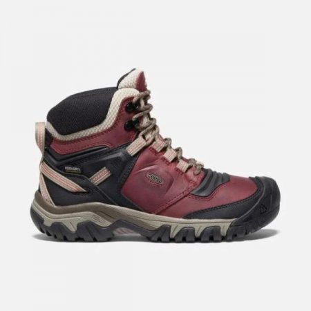 Keen | For Women | Ridge Flex Waterproof Boot-Rhubarb/Black