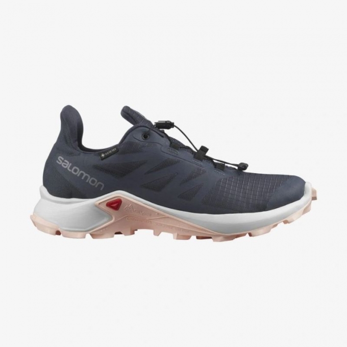 Salomon | Women's SUPERCROSS 3 GORE-TEX-India Ink / Vanilla Ice / Peachy Keen