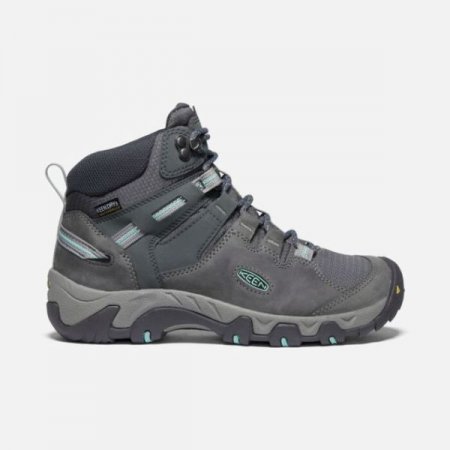 Keen | For Women | Steens Leather Waterproof Boot-Steel Grey/Ocean Wave