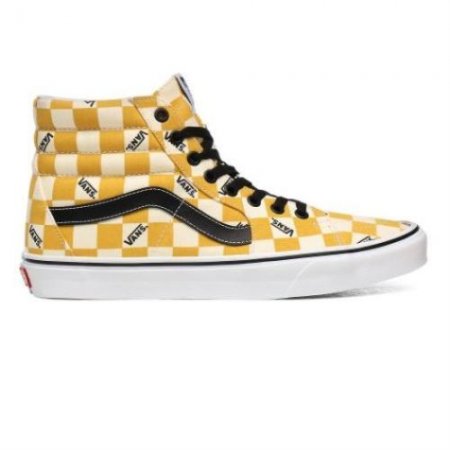 Vans | Men's Big Check Sk8-Hi (Big Check) Yolk Yellow/True White